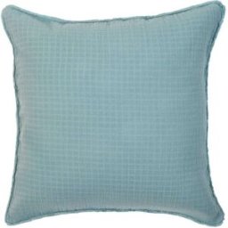 Maison d'été Funda de cojín gasa de algodón azul mineral 65 X 65 cm
