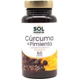 Sol Natural Curcuma + Pimienta Negra 60 Cápsulas