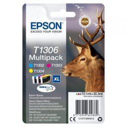 Cartucho de Tinta Epson T1306 MultiPack Cian/Magenta/Amarillo XL
