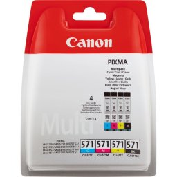 Cartuchos de Tinta Original Canon CLI-571 Multipack Negro/Cian/Magenta/Amarillo