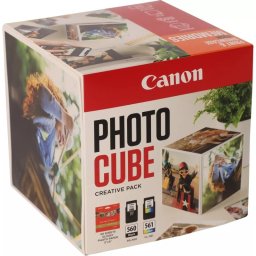 Canon Photo Cube Pack Marco Magnético + Tintas PG-560/CL-561 + 40 Hojas de Papel Fotográfico Naranja