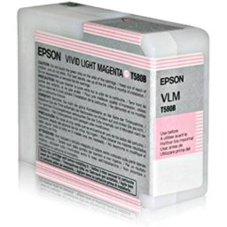 Cartucho de Tinta Original Epson T580B Magenta Claro Vivo