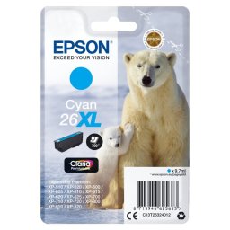 Cartucho de Tinta Original Epson Polar Bear 26XL XL Cian