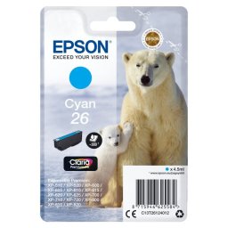 Cartucho de Tinta Original Epson Polar Bear 26 Cian