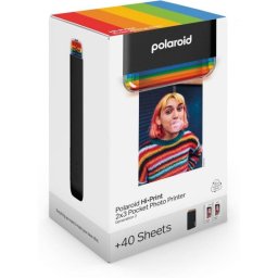 Impresora de Bolsillo Polaroid Hi-Print 6439 Bluetooth Sublimación Incluye 40 Hojas Negro
