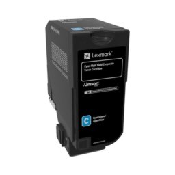 Cartucho de Tóner Lexmark 74C2HCE 12000 Páginas Cian Alta Capacidad