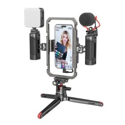 Kit de vídeo todo en uno para smartphone SmallRig 3384D con micrófono e iluminación LED