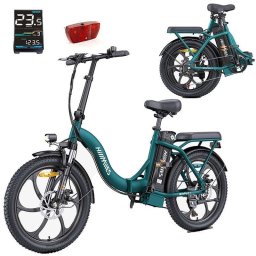Bicicleta eléctrica plegable HillMilES MilePort 1 Upgrade 20" 250 W 13 Ah verde