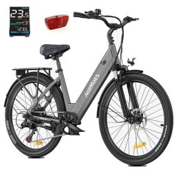 Bicicleta eléctrica HillMilES MileCity 1 Upgrade 26" 250 W 36 V 13 Ah gris