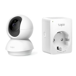 TP-Link Pack Tapo C200 Cámara de Seguridad IP 360º WiFi + Tapo P100 Enchufe Inteligente WiFi