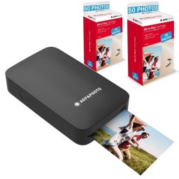 Agfaphoto Realipix Mini P Impresora Fotográfica Bluetooth Negra + 100 Fotos