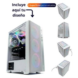 Tempest Umbra RGB Torre ATX Blanca 3 superficies personalizables