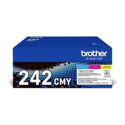 Tóner Brother TN-242CMY Pack Cian/Magenta/Amarillo 1400 Páginas Alta Duración