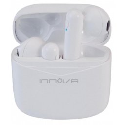 Auriculares Innova AUR25 inalámbricos Bluetooth True Wireless para deporte con micrófono blancos