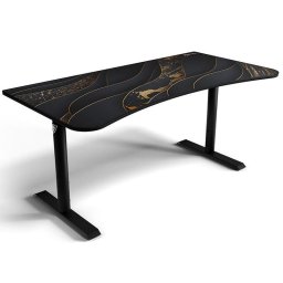 Mesa Gaming Arozzi 160cm Fibra de madera Negro y Oro Altura regulable