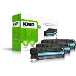 Cartucho de tóner KMP 1233,0030 Cian Magenta Pack 3 Compatible HP