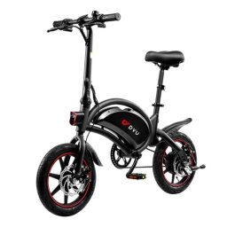 Bicicleta eléctrica DYU D3F Motor 250 W Batería 36 V 10 Ah neumáticos 14" plegable