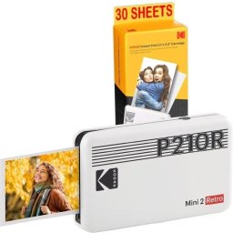 Impresora Fotográfica Bluetooth Kodak Mini 2 Retro portátil con laminado 4Pass
