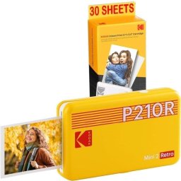 Impresora Fotográfica Bluetooth Kodak Mini 2 Retro P210R portátil con batería recargable