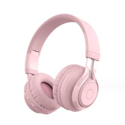 Kinsi BT06C Auriculares Inalámbricos Bluetooth Infantiles Student Music Sync Glow Rosa