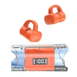 Kinsi T36 Auriculares Inalámbricos Bluetooth con Pantalla Digital Naranjas