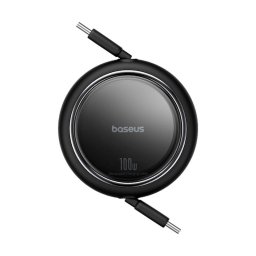Baseus Free2Draw Cable de Carga Rápida Retráctil 100W USB-C a USB-C 1m Negro