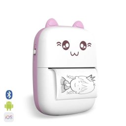 Impresora Térmica Bluetooth Portátil Dam Electronics Gatito Blanco y Negro 203dpi