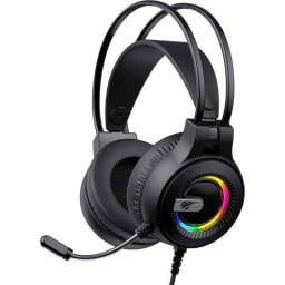 Auriculares Havit H2040d con cable USB y jack 3,5 mm para gaming con retroiluminación multicolor negros