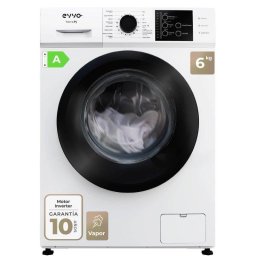 Lavadora Evvo Terra K6 Carga Frontal 6 kg 1000 rpm A Blanca Steam Wash