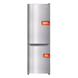 Frigorífico Combi Evvo F52X Total No Frost 180cm 250L E Inox