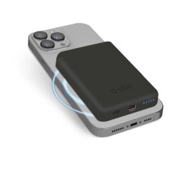 Power Bank SBS 5000 mAh Cargador Inalámbrico MagSafe Negro