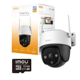 Imou Cruiser 2C Cámara WiFi Exterior 2K con IA + Tarjeta de Memoria 32GB MicroSDHC Clase 10