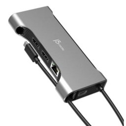 Hub j5create USB-C 12 en 1 doble HDMI 4K60 con carga 100 W y Ethernet