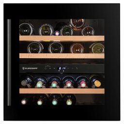 CLIMADIFF Vinoteca empotrable CLIMADIF CBI36D2B. Negro. 36 botellas. Clase F.