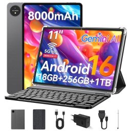 Tablet Micrear M7001 WiFi 11" 18GB 256GB Negro con Teclado