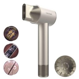 Secador de Pelo Iónico Cecotec DryGlam 2in1 Sensor 1400W 3 Temperaturas 2 Velocidades con Accesorios Champagne