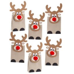 buttinette Kit créatif ""sachets rennes"", 6 pièces