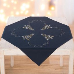 Nappe à broder ""sapin de Noël étoiles