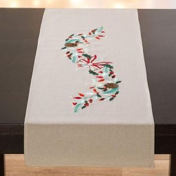 Chemin de table à broder ""ramure d'hiver