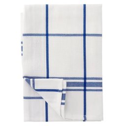 buttinette Torchon de cuisine à broder ""carreaux"", bleu
