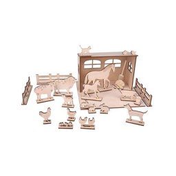 Kit créatif : maquette en bois ""ferme