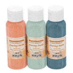 buttinette Set de peintures fluides ""nature"", 3x 100 ml