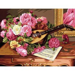 Kit peinture par numéros ""bouquet de fleurs"", 39 x 30 cm