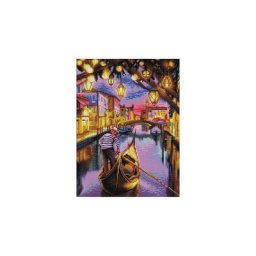 Kit broderie diamant ""gondoles à Venise"", 30 x 40 cm