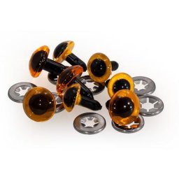 Yeux d'hiboux, jaune, 14 + 16 mm, 8 pièces