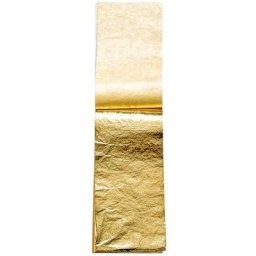 Feuilles métallisées, doré, 14 x 7 cm, 25 feuilles
