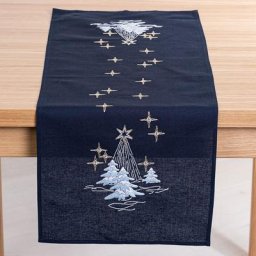 Chemin de table à broder ""nuit hivernale