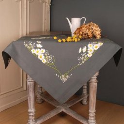 Nappe à broder ""marguerites