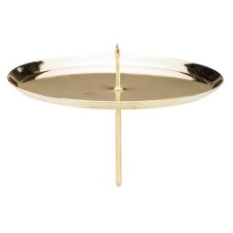 Supports de bougies, doré, 10 cm Ø, 4 pièces