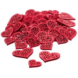 Confettis de table ""cœurs"", rouge, 2-3 cm, 40 pièces